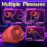 Mini vibrador Rose, estimulador de clítoris y pezones para el coqueteo en pareja